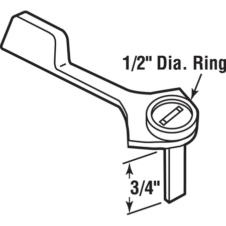 Prime-Line Black Sliding Door Latch Lever Single Pack E 2161